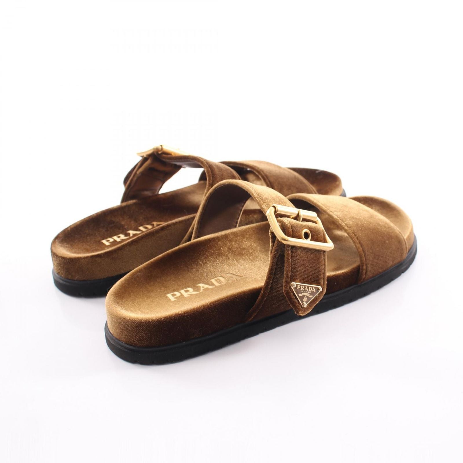 Prada Sandals Triangle Logo Fabric — view 2