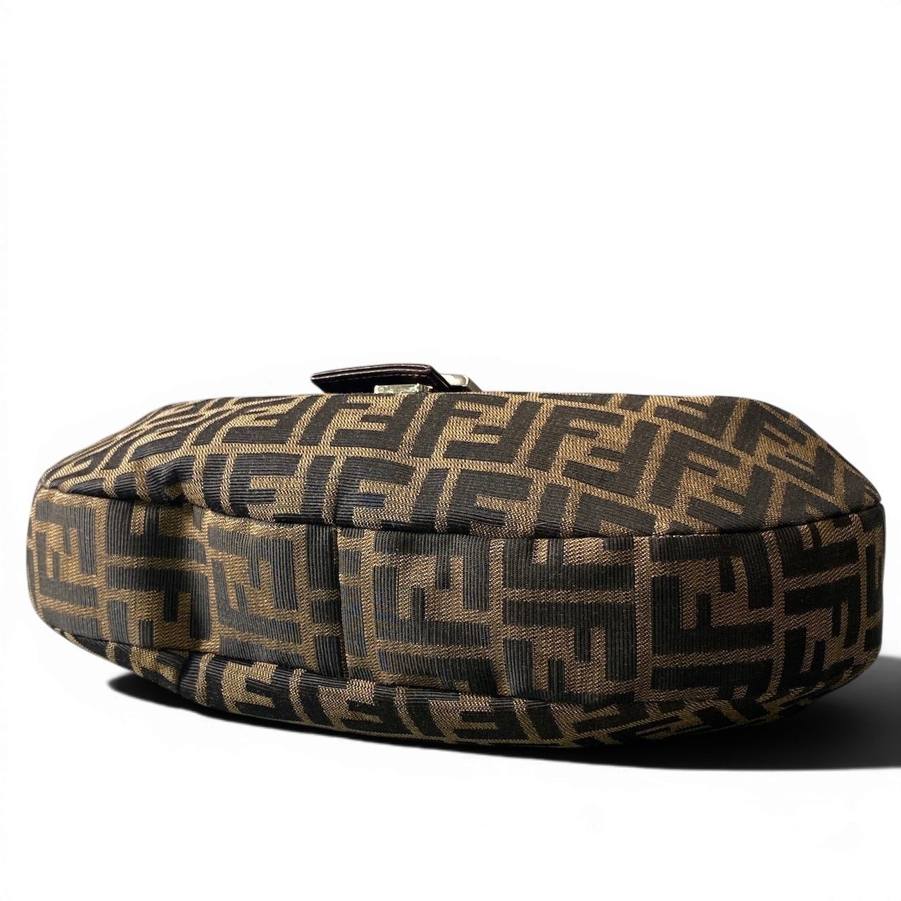 Fendi Zucca Pattern Hobo Half Moon Shoulder Bag Brown — view 5