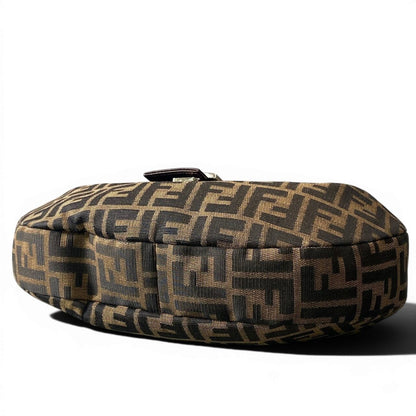 Fendi Zucca Pattern Hobo Half Moon Shoulder Bag Brown — view 5