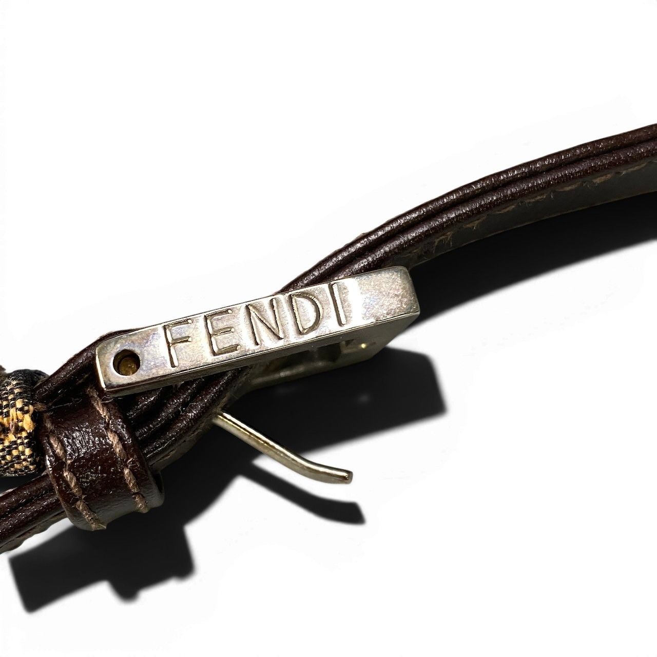 Fendi Zucca Pattern Hobo Half Moon Shoulder Bag Brown — view 7