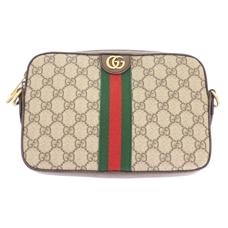 Gucci Double Ophidia Shoulder 2-Way Clutch GG Supreme Canvas Leather Brown — view 2
