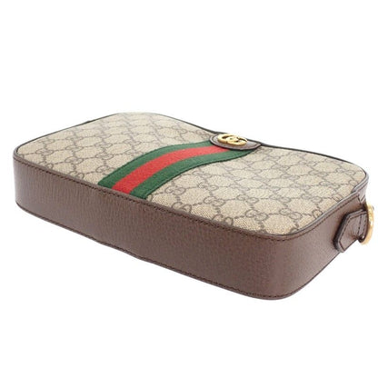 Gucci Double Ophidia Shoulder 2-Way Clutch GG Supreme Canvas Leather Brown — view 7