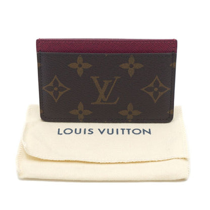 Louis Vuitton Monogram Card Case Holder Sample Brown Red — view 8
