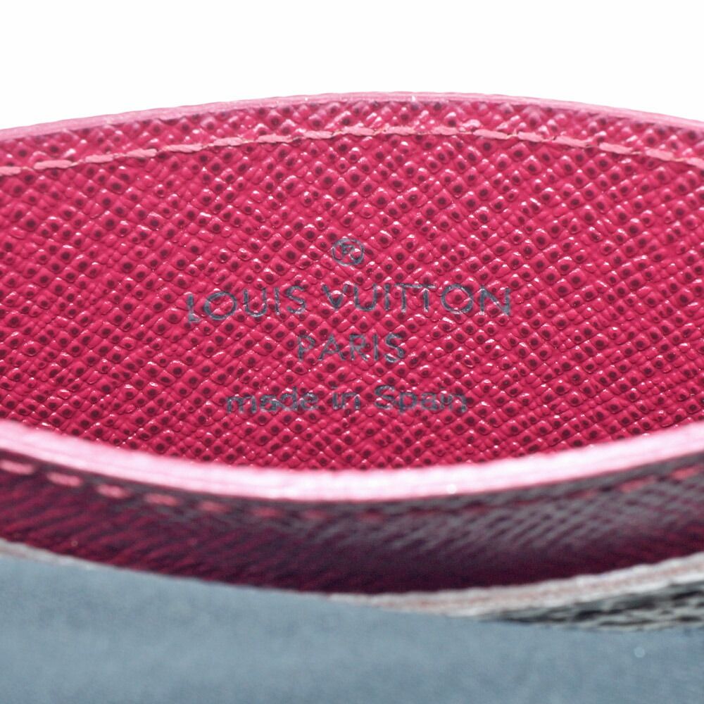 Louis Vuitton Monogram Card Case Holder Sample Brown Red — view 7