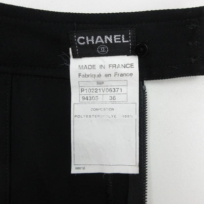 Chanel Long Skirt CC Logo Button Wrap Style Tight Maxi Length Black — view 6