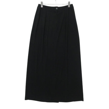 Chanel Long Skirt CC Logo Button Wrap Style Tight Maxi Length Black — view 2