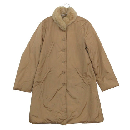Max Mara S Coat with Alpaca Down Soutien Collar Beige