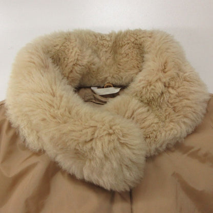 Max Mara S Coat with Alpaca Down Soutien Collar Beige — view 6