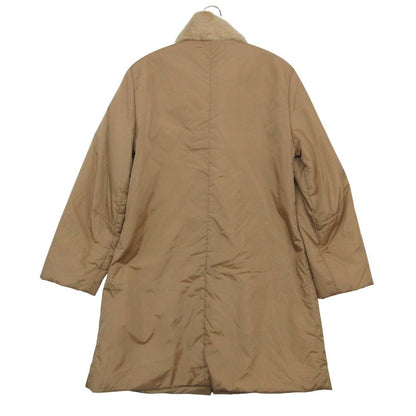 Max Mara S Coat with Alpaca Down Soutien Collar Beige — view 2