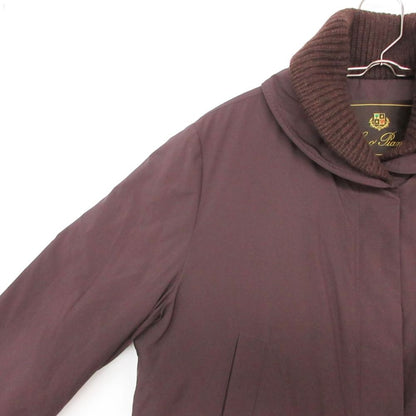 Loro Piana Coat Cashmere Rib Collar Storm System Wine — view 3