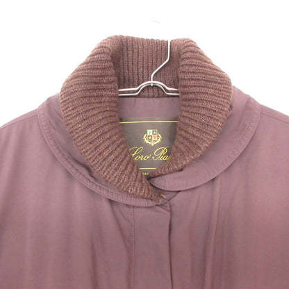 Loro Piana Coat Cashmere Rib Collar Storm System Wine — view 5