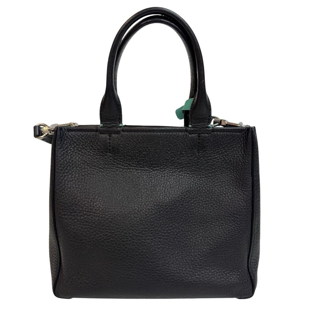 Tiffany & Co 2-Way Mini Tote Micro Leather Shoulder Bag Black — view 2