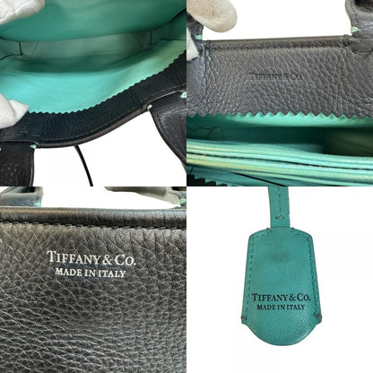 Tiffany & Co 2-Way Mini Tote Micro Leather Shoulder Bag Black — view 8