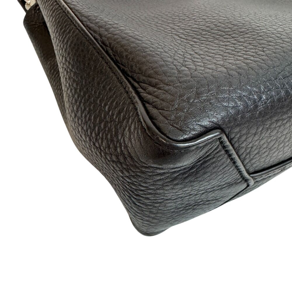 Tiffany & Co 2-Way Mini Tote Micro Leather Shoulder Bag Black — view 5