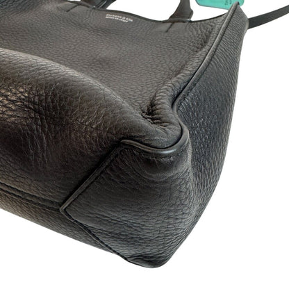 Tiffany & Co 2-Way Mini Tote Micro Leather Shoulder Bag Black — view 4