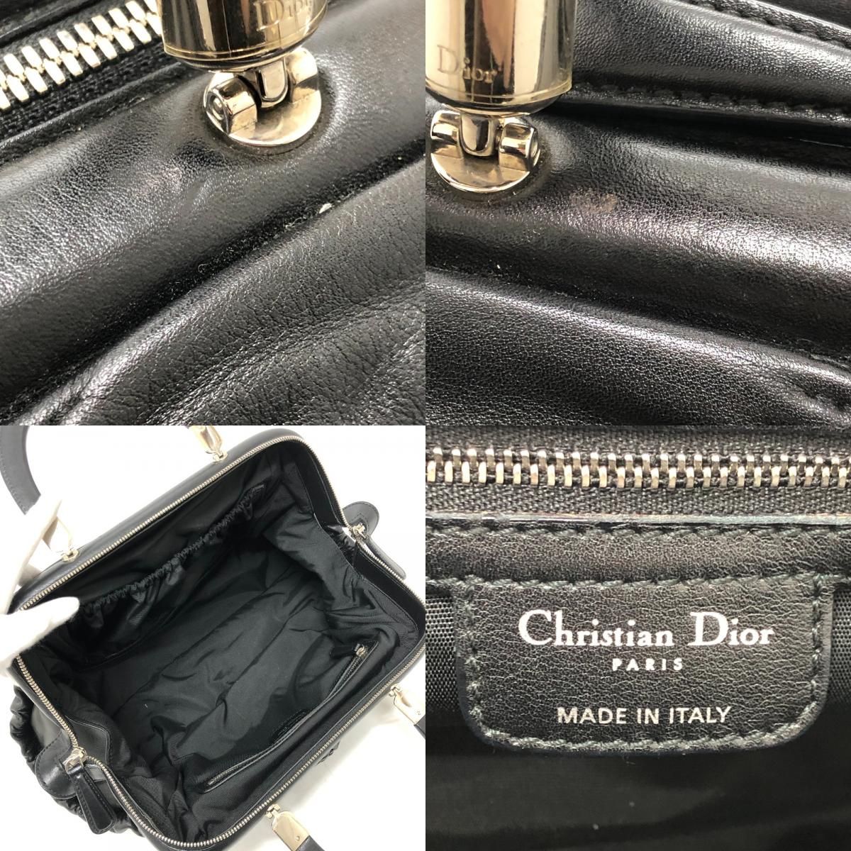 Dior Handbag Karenina CD Logo Leather Black — view 8