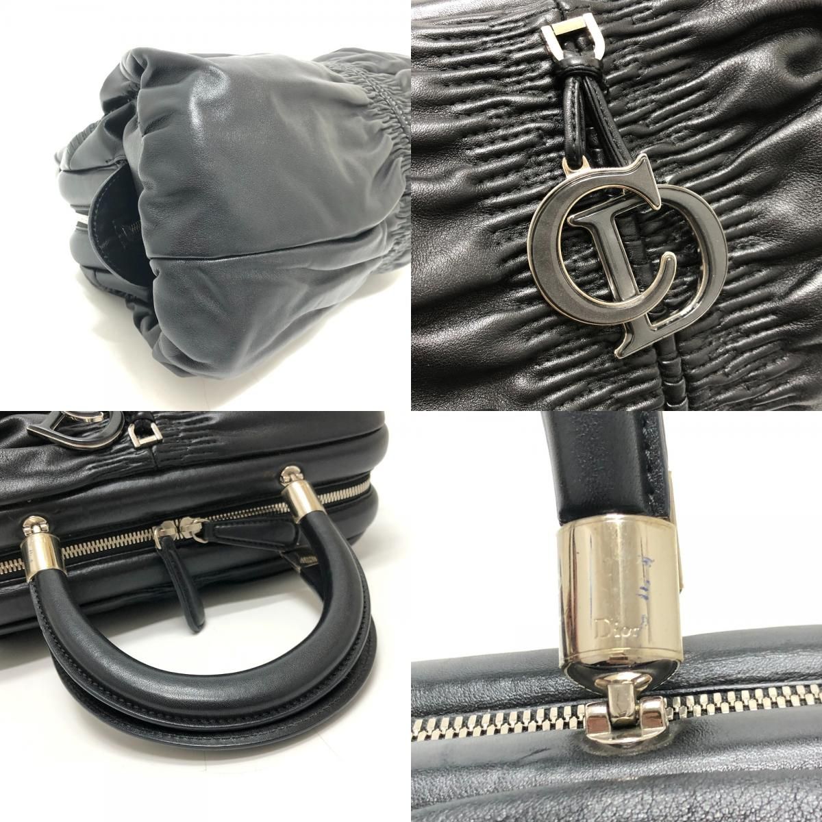 Dior Handbag Karenina CD Logo Leather Black — view 7
