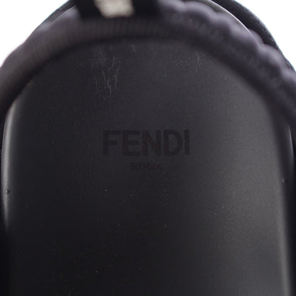 Fendi Fabric Logo Platform Sandals Black — view 7