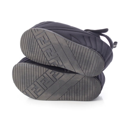 Fendi Fabric Logo Platform Sandals Black — view 5