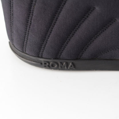 Fendi Fabric Logo Platform Sandals Black — view 8