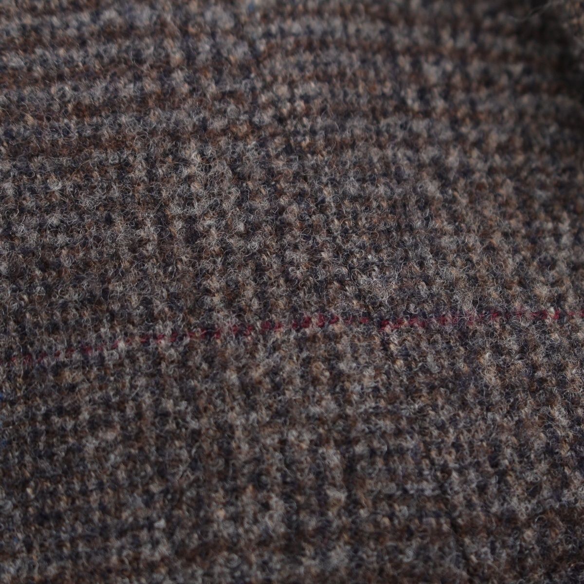 Loro Piana Cashmere Virgin Wool Cheviot Check Double Coat Greige 44 — view 8