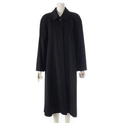 Loro Piana Cashmere Long Soutien Collar Coat Black 40