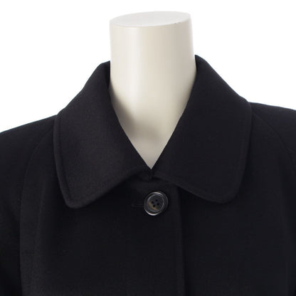 Loro Piana Cashmere Long Soutien Collar Coat Black 40 — view 5