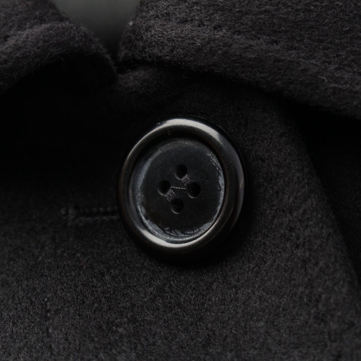 Loro Piana Cashmere Long Soutien Collar Coat Black 40 — view 8