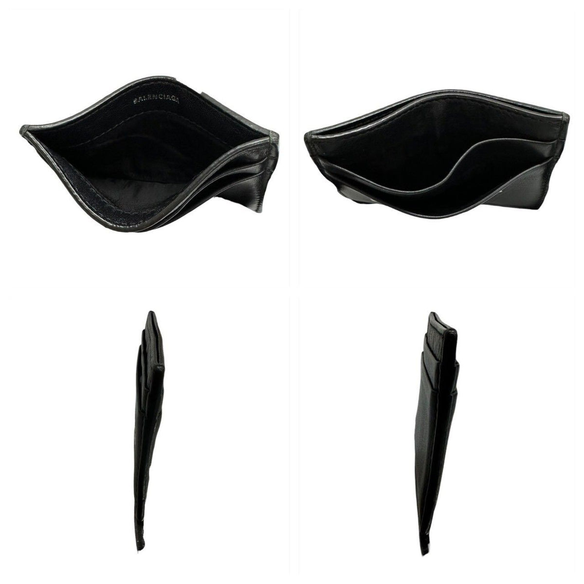 Balenciaga Black Leather Card Case — view 4