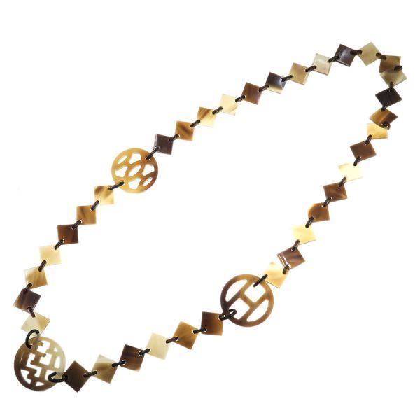 Hermes Buffalo Horn Necklace