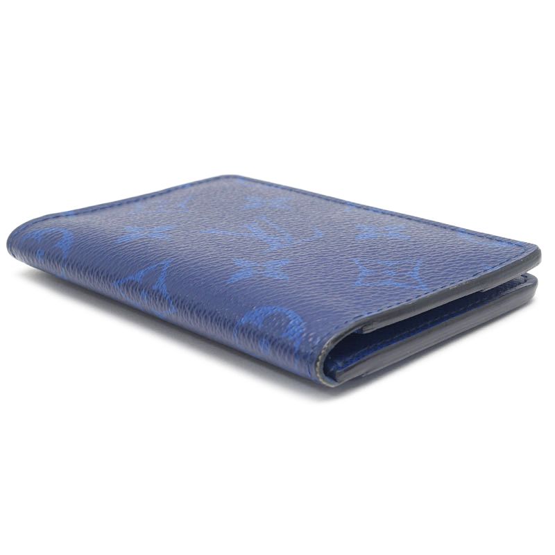 Louis Vuitton Pocket Organizer Monogram Taigarama Cobalt Card Holder — view 2