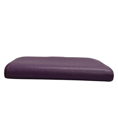 Chanel CC Logo Purple Gold Caviar Leather Wallet Kiss Lock — view 4