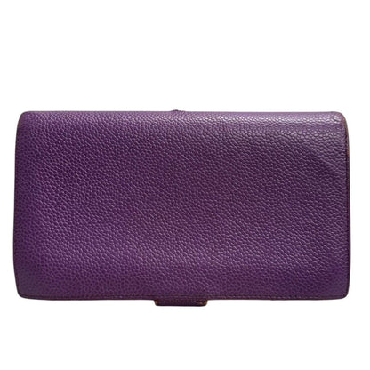 Chanel CC Logo Purple Gold Caviar Leather Wallet Kiss Lock — view 3