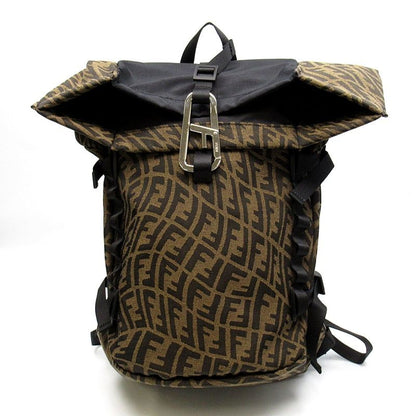 Fendi FF Vertigo Backpack Zucca Nylon Brown