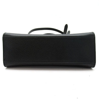 Gucci GG Marmont Top Handle Leather Shoulder Bag Black — view 6