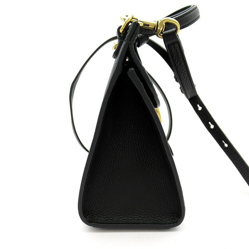 Gucci GG Marmont Top Handle Leather Shoulder Bag Black — view 5