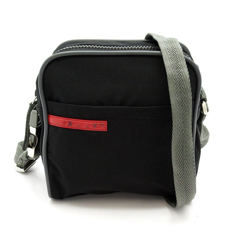 Prada Sports Line Shoulder Bag Nylon Black Medium