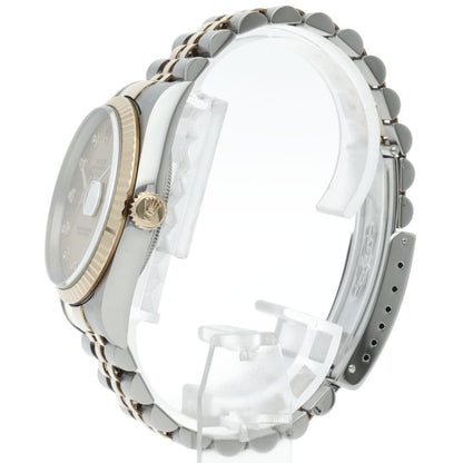 Rolex Datejust Watch Diamond 18K Yellow Gold SS Champagne Color — view 3