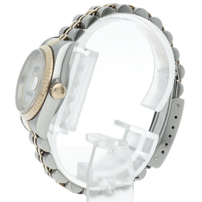 Rolex Datejust Watch Shell 18K Yellow Gold SS White Finish — view 3
