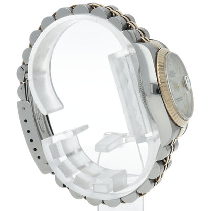 Rolex Datejust Watch Shell 18K Yellow Gold SS White Finish — view 4