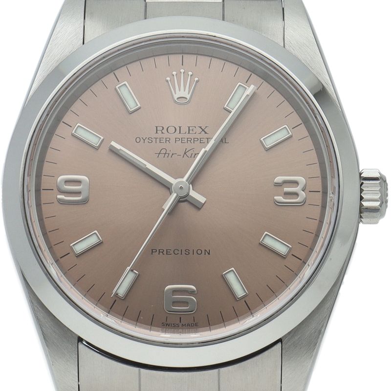Rolex Air King SS Watch Pink