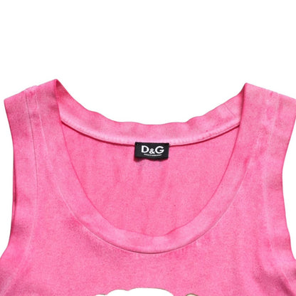 Dolce & Gabbana D&G Tank Top Shirt Print Pink — view 3