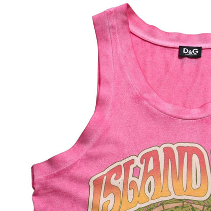 Dolce & Gabbana D&G Tank Top Shirt Print Pink — view 5