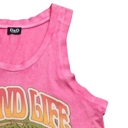 Dolce & Gabbana D&G Tank Top Shirt Print Pink — view 4