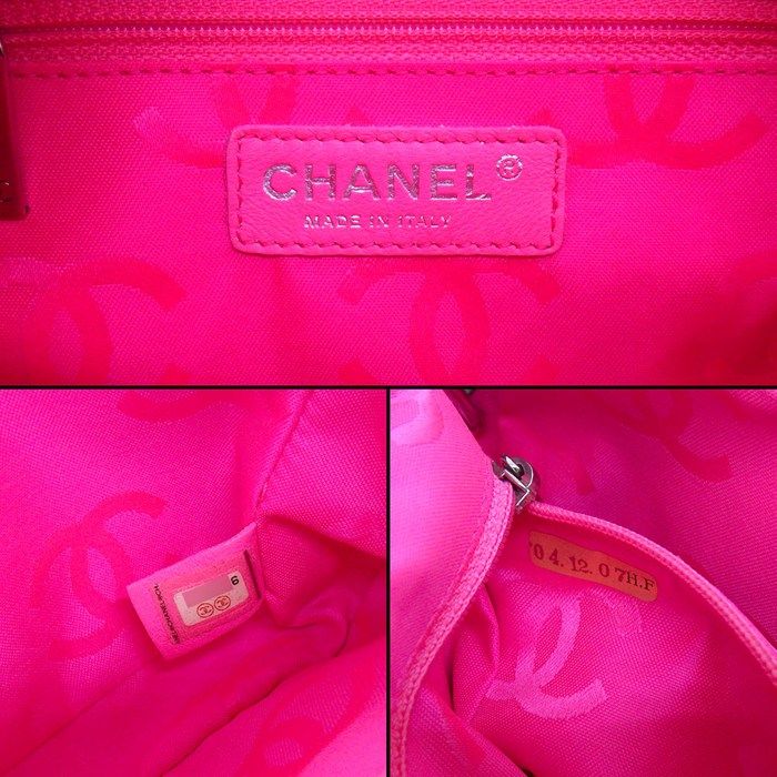 Chanel Shoulder Bag Cambo Line Pouch Black Pink Soft Calfskin — view 7