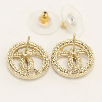 Chanel Rhinestone Single Earring Metal — view 3