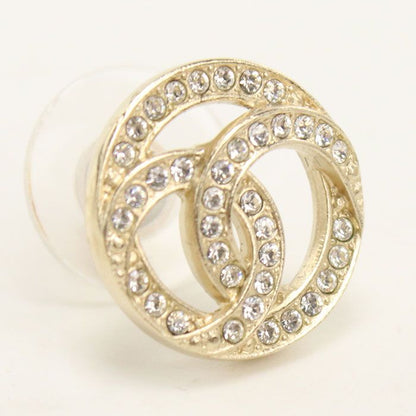 Chanel Rhinestone Single Earring Metal — view 2