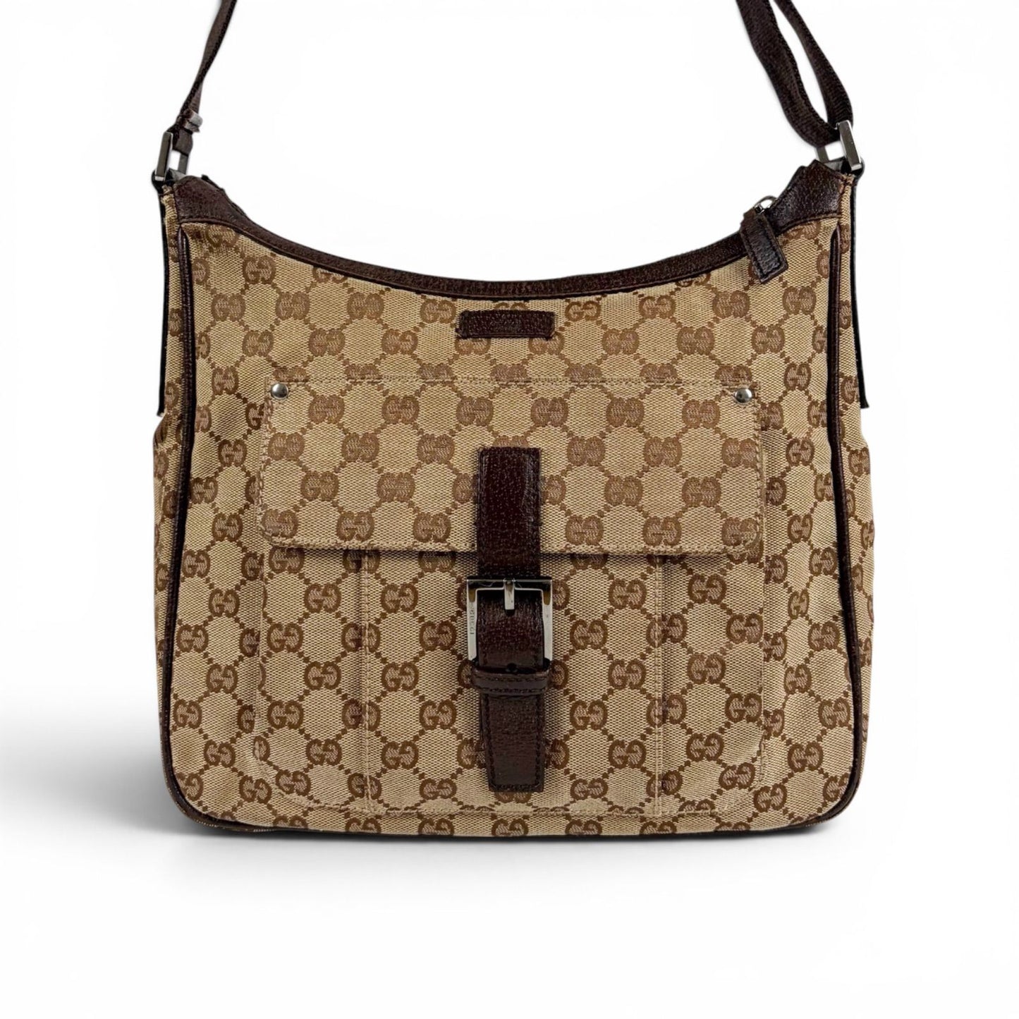 Gucci Shoulder Bag Brown Canvas GG Pattern — view 2