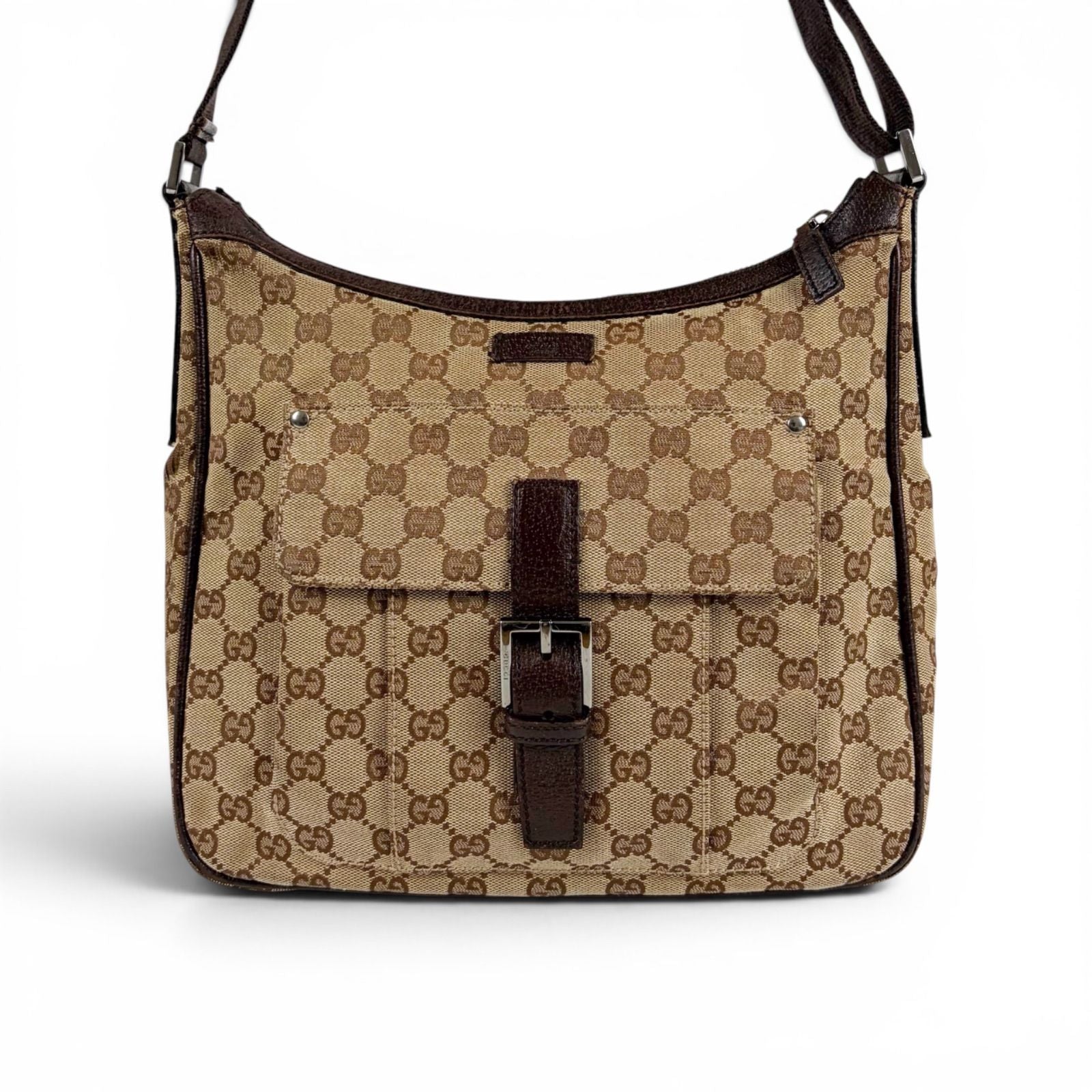 Gucci Shoulder Bag Brown Canvas GG Pattern — view 2