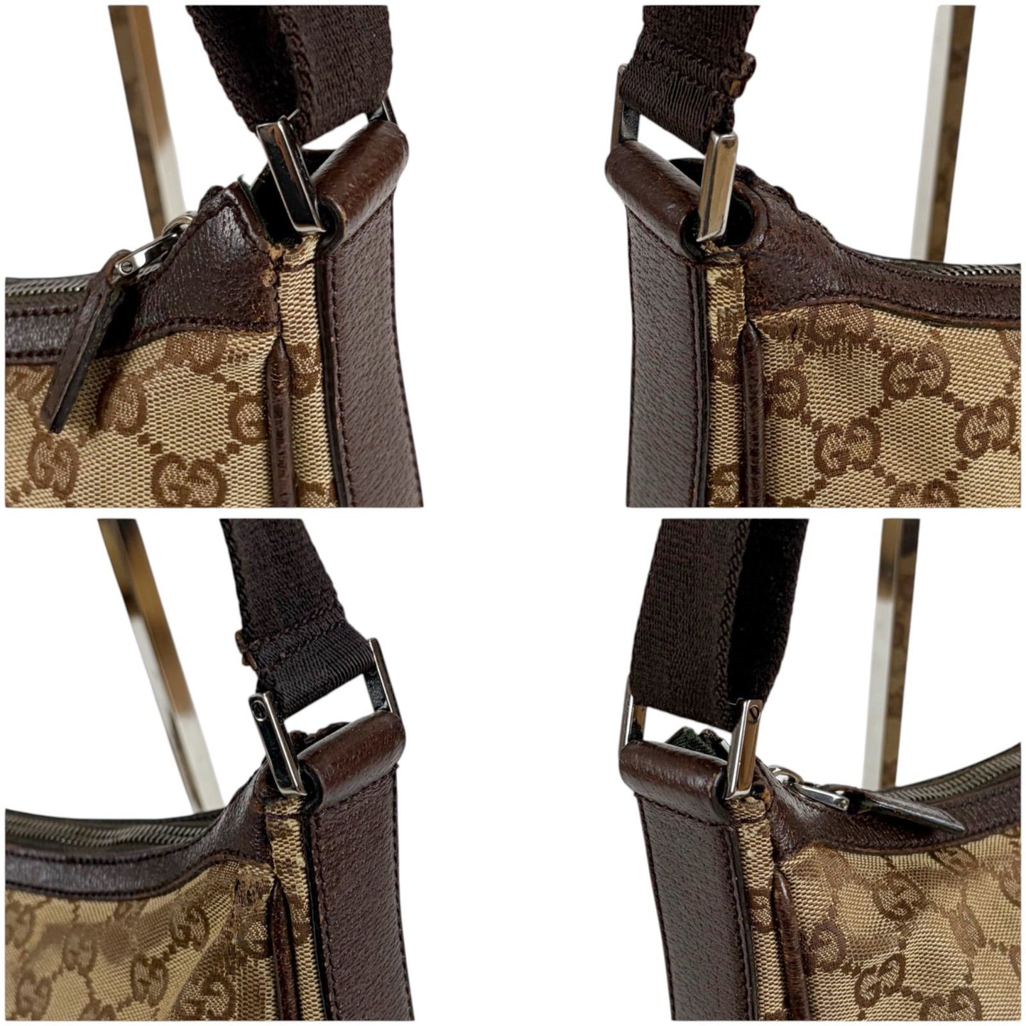 Gucci Shoulder Bag Brown Canvas GG Pattern — view 5